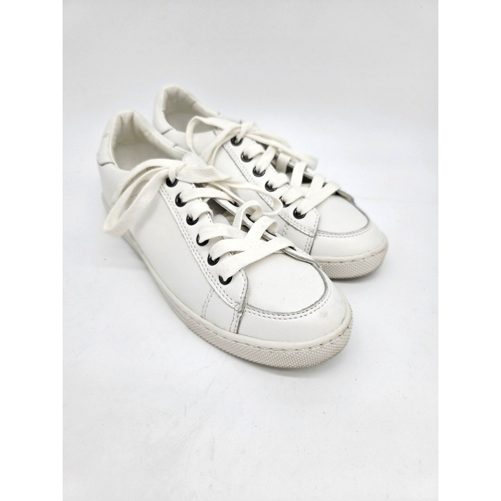 Coach Porter Leather Lowtop Lace-Up Low Top Sneakers White G3781 Gunmetal Sz 7B
